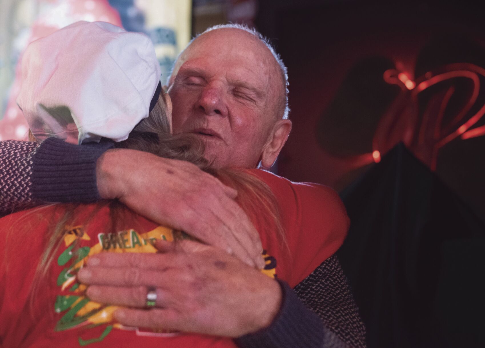 Warren Bailey hug